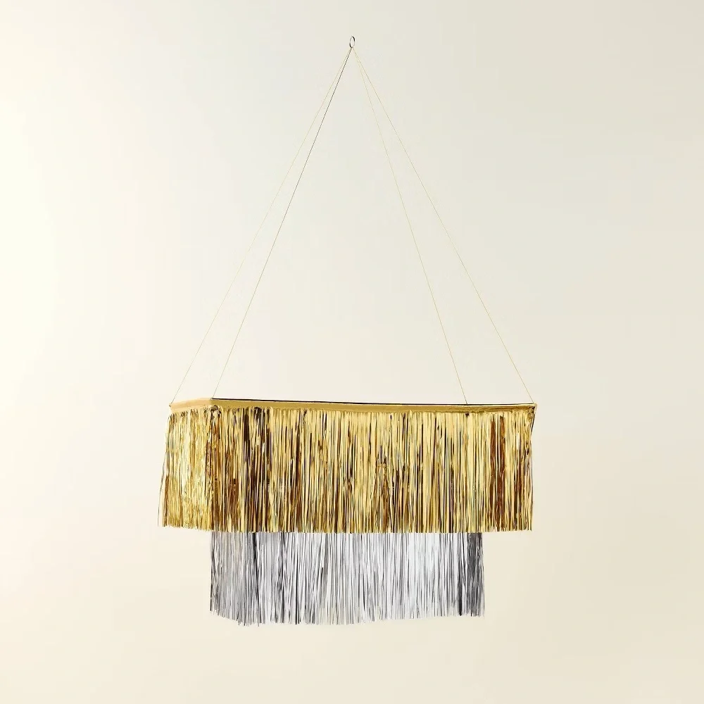 Kate Spade Gold and Silver Fringe Chandelier